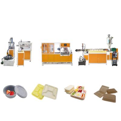 China PIPE Vacuum Forming Biodegradable PLA PBATtableware Cornstarch Lunch Box Straws Making Machine for sale