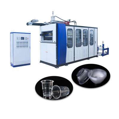 China Full Automatic Plastic Disposable PE Cup PP Plastic Water Products PS Thermoforming Food Container Making Machine for sale