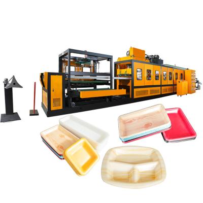 China Foam Disposable Vacuum Food Container PS Thermoforming Chicken Take Away Lunch Fast Food Box Packaging Machine for sale