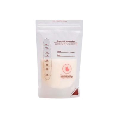 China BPA Free 180 ml 6 oz Double Sterilized Bpa Freezer Breast Milk Ziplock Bag for sale