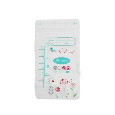 China BPA Free Reusable Presterilized Triple Zipper Pump Plastic Sterilized Breastmilk Storage Bag for sale