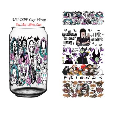 China Professional Custom Made Mug Eco-Friendly Uvdtf Wraps Waterproof Multiple Use Dtf UV Wraps Nightmare Halloween For Cups Mugs for sale