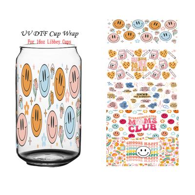 China New Design Custom Uvdtf Mug Wraps Eco Friendly Transfer Decals Dtf Tumbler Wraps Ready To Waterproof UV Press For Cold Mugs for sale