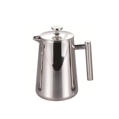 China Viable Hot Sell Double Wall Stainless Steel Coffee Press Coffee Maker Mirror Polished Coffee French Server for sale