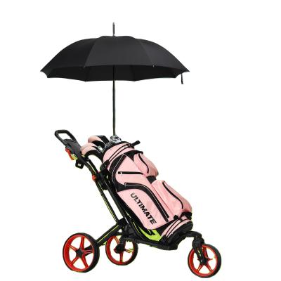 China Golf Club Outdoor Foldable 3 Wheel Golf Carts Reciprocating Golf Trolley 43cm*33cm*65cm for sale