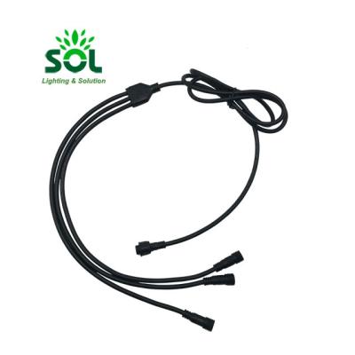 China LED Module Customize 1 Input 3 Output Power Connector Waterproof Cable For Outdoor LED Lighting for sale