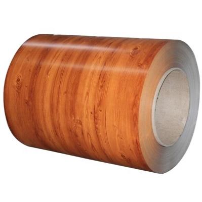 China Construction PVDF/PE Color Coating Aluminum Coil With Roofing Wood Coil Aluminum Grain Aluminum Sheet Strip Roll for sale