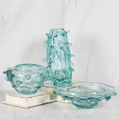 China Nordic Irregular Clear Vase Crystal Crafts Home Decoration Glass Products To Europe for sale