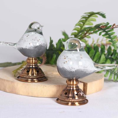 China Contemporary Star Base Bird Glass Art Fashion Pieces For Home Decoration for sale