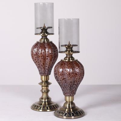 China Tall Artistic Traditional Metal Base Candle Holder Home Decor Wedding Decorations for sale