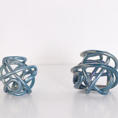 China Glass Sculpture Knot Abstract Europe Factory Price Mini Home Glass Decoration for sale