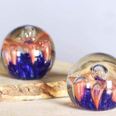 China China Art Crystal Crafts Transparent Glass Ball Modern Luxury Handmade Home Decor for sale