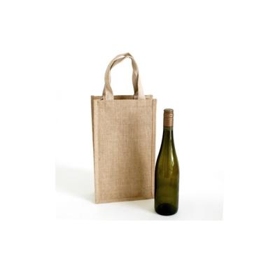 China Single Wine Carry Jute Drawstring Bag or 2 Bottle 6 Bottle Wine Holder Bag Jute Wine Rack Reusable Custom Wine Bottle 4 Bottle Burlap Gift Bag for sale