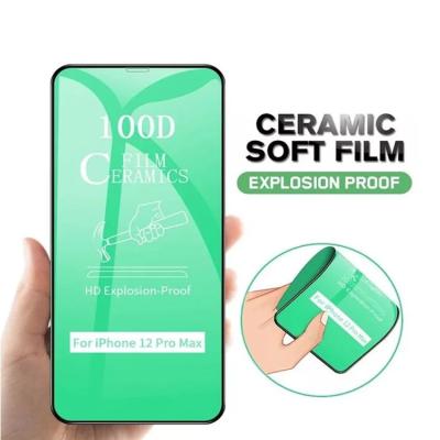 China Factory Wholesale Ceramic Cell Phone Protector Cell Phone 100d Screen Shatterproof Ceramic Film For Iphone 14pro 13 12 11 Max Xs Max for sale