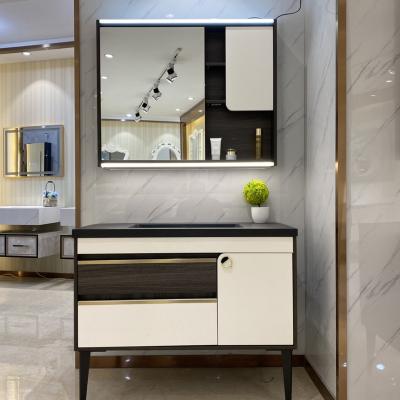 China 2020 New High Quality Environmental Friendly Hangzhou Bathroom Cabinet Factory Wholesale Price Bathroom Combination Set With Mirror Cabinet for sale