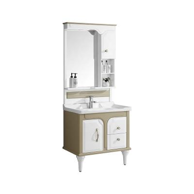 China Modern Cheap Waterproof Led Mirror Hangzhou Bathroom Vanity Cabinet Bathroom Furniture Set Water Proof With Vnaity Mirror for sale