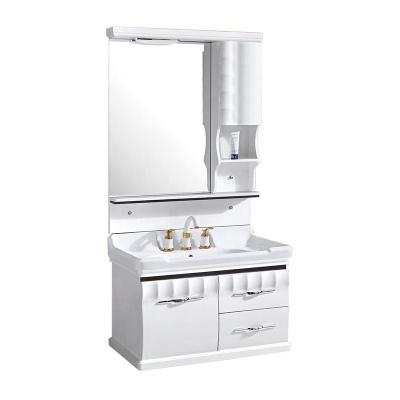 China Water Proof Best Quality Wall Hung Modern Style PVC Bathroom Vanity for sale