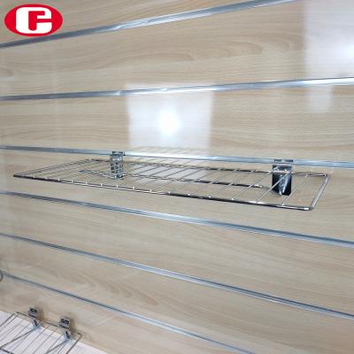 China Retail Shops Chrome Wire Shelf Advertising Display Supermarket Metal Shelf Rack for sale