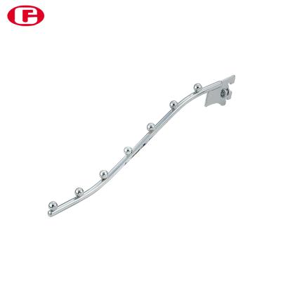 China Shop Merchandise Display Chrome Plating Metal Wall Clothes Hanging Hook for sale