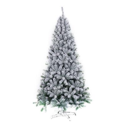 China 4/5/6/7/8/9/10 FT Chirstmas Decor Christmas Snow Figure Tree Decorations Pre Lit PVC Artificial Christmas Tree Mini Green Xmas Tree for sale