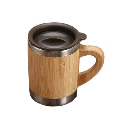 China Business Stock BS01 17oz 480ml No Min Natrual Insulated Bamboo Tea Cup Tumbler With Strainer Infuser for sale