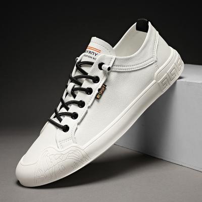 China 2021 Anti-odor wholesale fashion high top logo white leather custom sneakers for men for sale