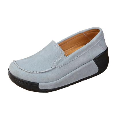 China High Quality Anti-odor New Arrival Fashion Loafers Leather Shoes Cow Suede Platform Moccasin Loafers For Women China Manufacturers for sale