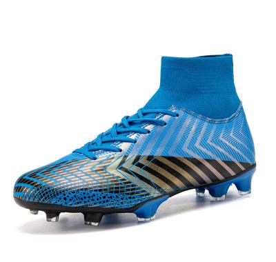 China Comfortable Long Spike Men's and Women's Soccer Boot Fashion Anti-Skid High Top Wear Resistant Training Shoes Grass Outdoor Soccer Cleats for sale