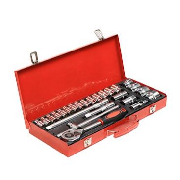 China Auto Repair Tools Matt Polish Durable Repair Hand Tool Kit Chrome Vanadium 25pcs Socket Set From Factory Wholesale Price for sale