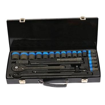 China Auto Repair Tools Manufacturer Wholesale Home Automotive Repair Tools 24 PCS Black Polish Socket Sets With Flex Handle for sale