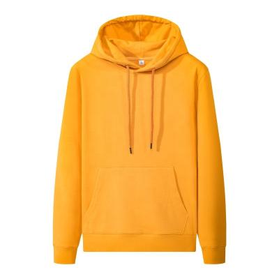 China Good Quality Anti-pilling LUXI Clothing Yellow Women Terry Cotton Hoodie 5XL Pullover Size French Drawstring Hoodie for sale