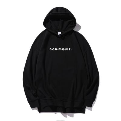 China LUXI QUICK DRY Apparel Medium High School Fashion Hoodie The Young Don't Quit Personality Print Hoodie Students Hoodie Black for sale