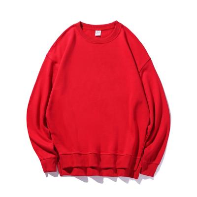 China LUXI Custom QUICK DRY Apparel Logo Label Tag Sweatshirt Drop Shoulder 80 Cotton 20 Polyester Split Sweatshirts For Teens for sale