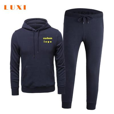 China Hot Selling Sportswear Women Sportswear Men Tracksuit OEM Workable Logo Embroidery Slim Fit LUXI Unisex Sweatsuit for sale