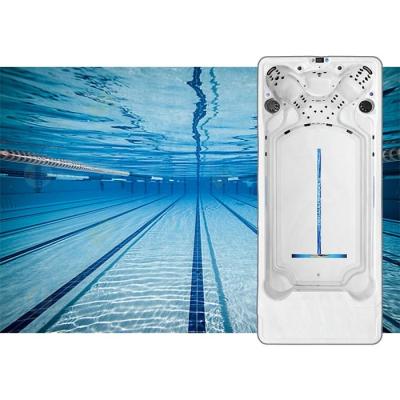 China With 12 adjustable speeds 6m endless swim pool forming pool fastlane endless swim spa pool with heat pump DGL5823 for sale