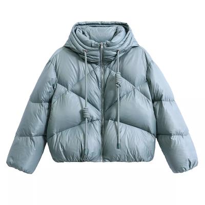 China Breathable Custom fashion designed Grey Green Winter Anti-Microbial Waterproof Feature Fabric jackets women for sale