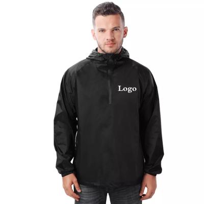 China Breathable Fashion Wind Breaker Waterproof Sports Jacket Solid Black Jacket For Men for sale