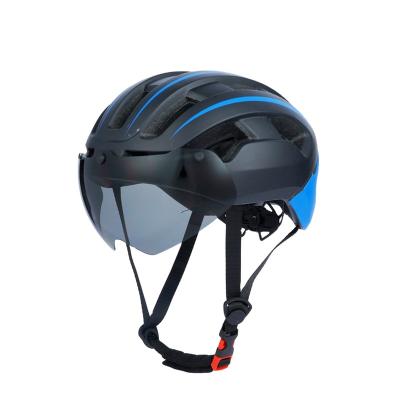 China Magnetic Sun Visor Open Face Multi-sport City Swap Bicycle Helmet With LED Back Light For Adult Electric Scooter Skating Helmets for sale