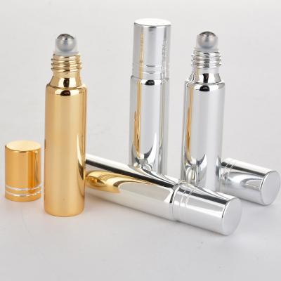 China Personal Care Steel Roller Mini Perfume Bottle 5ml 8ml 10ml Glass Roll On Bottle Multifunctional Roll On Glass Bottle for sale