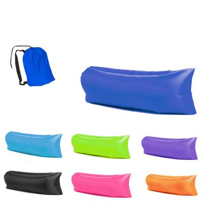 China Outdoor Lazy Inflatable Lazy Sofa Bed Bag Outdoor Fast Folding Lazy Inflatable Sofa Bed Camping Inflatable Cushion Beach Air Sofa for sale