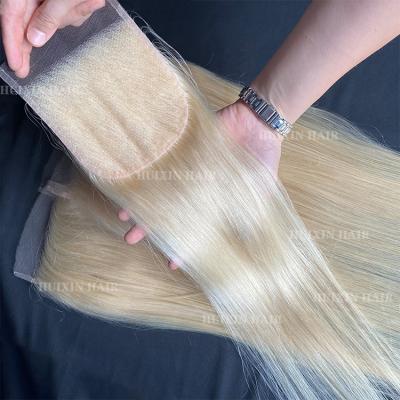 China Raw Transparent Remy 5x5 Lace Frontal Closure Straight 613 Hd Virgin Silk Cheap Brazilian Peruvian Wholesale Silky Straight Human Hair for sale