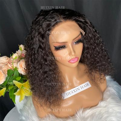 China High Quality Raw Natural Unprocessed Virgin Remy Human Hair Brazilian Indian Deep Wave 5x5 Lace Closure Lace Closure Wig for sale