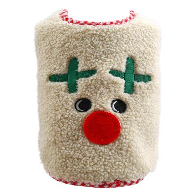 China OEM SYLWAN Cashmere Vest Plush Warm Pet Clothes New Autumn Winter Christmas Holiday Dogs Cloth Pet Clothes Viable Snowman for sale