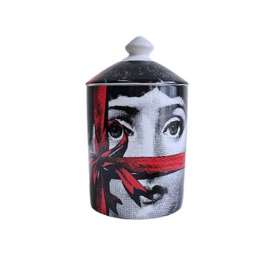 China Wholesale New Product Home Style Human Face OEM Decoration SYLWAN Ceramic Candle Jars for Making Candle, Home Wares and Office Wares for sale