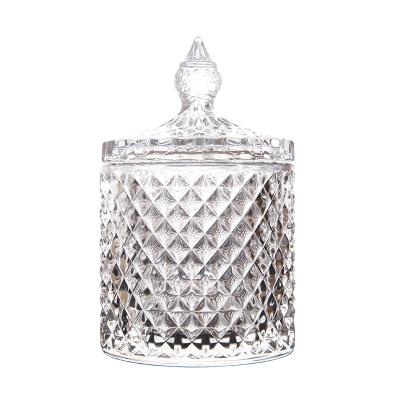 China OEM 2021 Strawberry Shape Wholesale Home Decoration SYLWAN Jewelry Dry Food Storage Container Crystal Glass Empty Candle Holder for sale