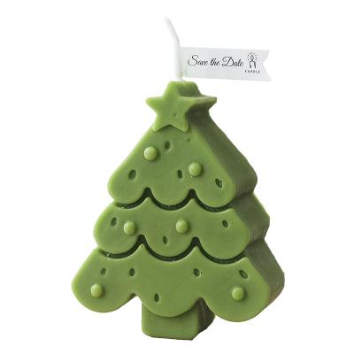 China SYLWAN Birthdays OEM 2021 Cute Creative Paraffin Wax Christmas Tree Candles Sent Candle Luxury Girl Favor Gift Set Bulk Order Candles for sale