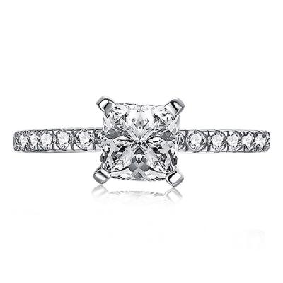 China Hot Popular Ring 2022 Simple Korean Wedding Engagement Rings For 925 Silver Women Eternity Jewelry Women's Rings Cubic Zirconia for sale