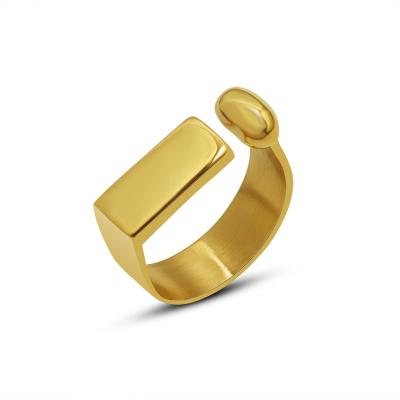 China Wholesale Fashion Jewelry Factory Price Classic Style Finger Ring Open Polished Rings Stainless Steel for sale