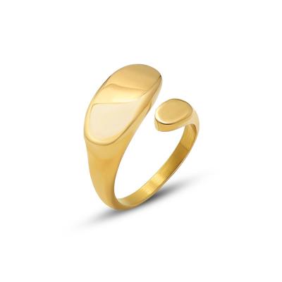 China Ring New Arrival Classic Titanium Customized Rings High Quality Jewelry Women Fashion Open Cuff 18K Gold Plated Stainless Steel Rings for sale