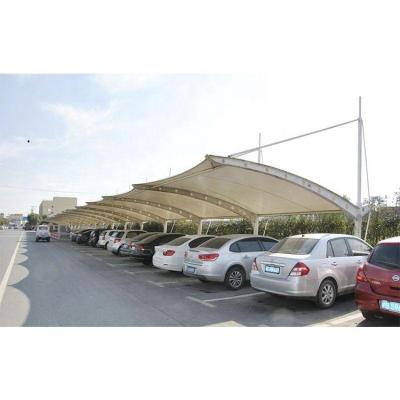 China Parking Woven Fabric P 2/2 Tensile Car Membrane Structure Shade for sale